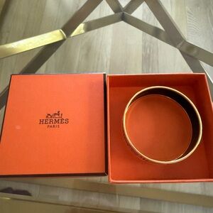 Hermes Gold and Black Bracelet